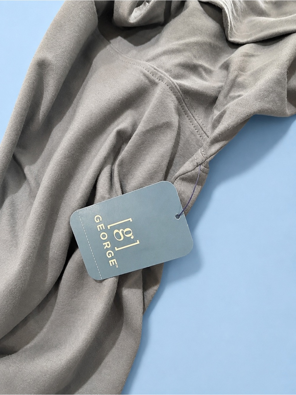 George Men's Long-Sleeve Crewneck Shirt in Blue - Picture 3 of 3